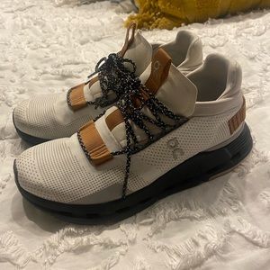 ON running cloudnova white pecan womens shoes